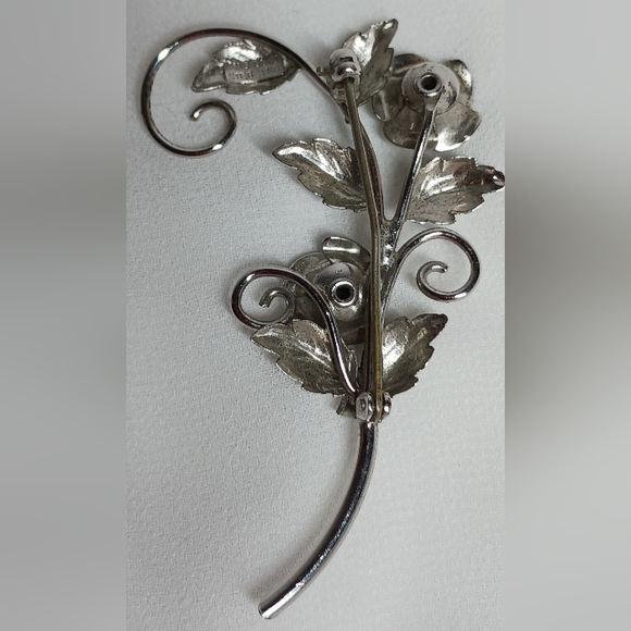 VTF signed Bond Boyd Sterling Roses Brooch - Picture 2 of 4